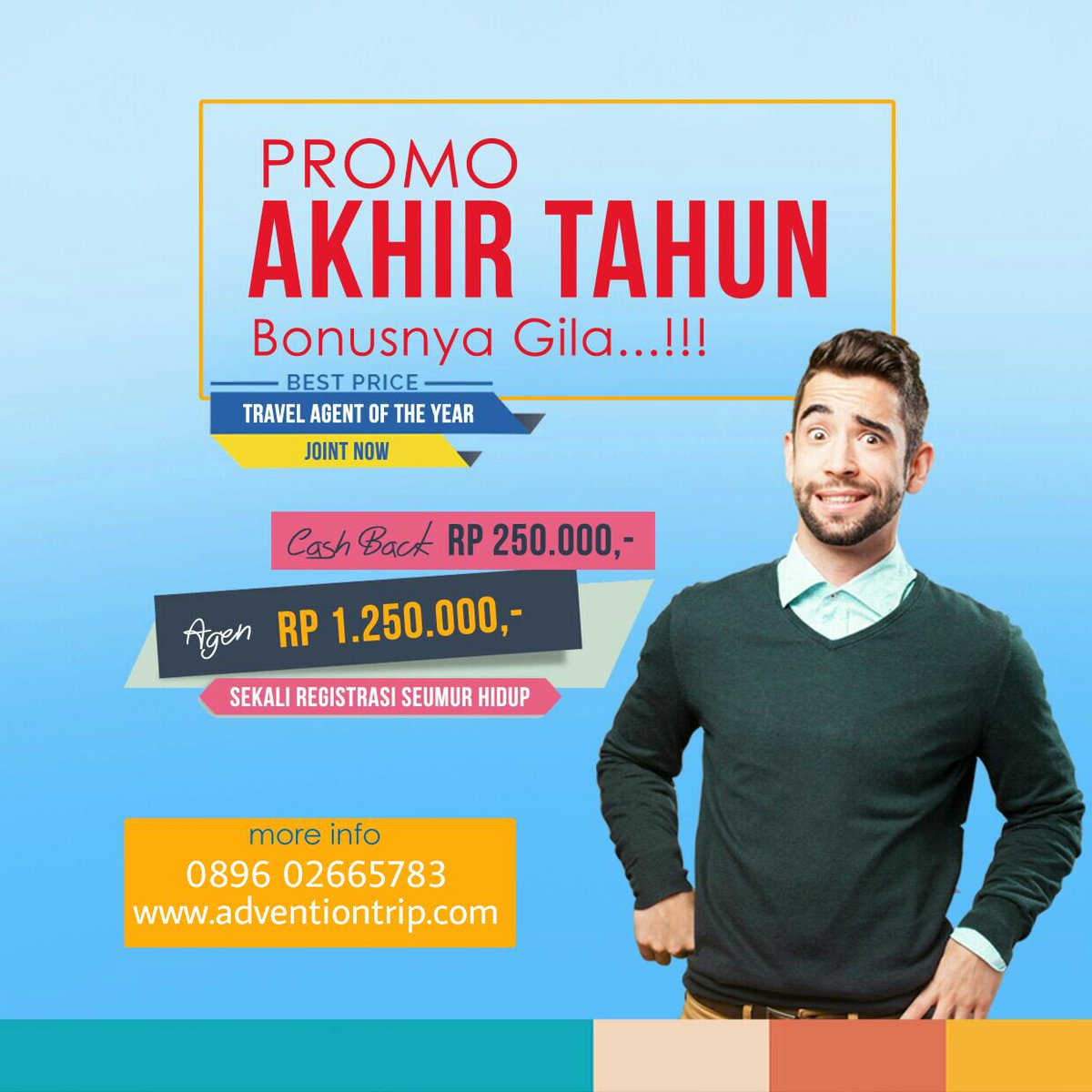 adventiontrip's tweet photo. PROMO GENDENG AKHIR TAHUN
Hanya 1.250.000
cash back 250.000
Terbatas hny 1 org

Ketik: PROMOGENDENG/Nama/No HP/AGEN 
Kirim ke 089602665783 https://t.co/EaGhqYVOCg