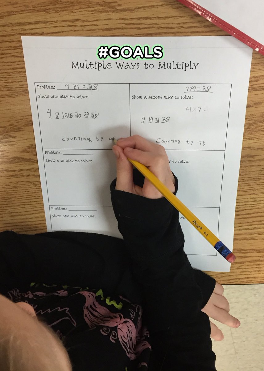 MathwithMrsOC's tweet photo. 3rd graders @brewsterschools working on Multiple Ways to Multiply. Will they choose the same methods? Nope! #flexiblethinking #strategywork https://t.co/f7QTfJegJP