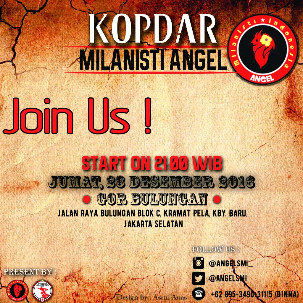 Hai Angels Gabung yuk Kopdar + Nobar Akbar di GOR BULUNGAN .
Kopdar Mulai Pukul  21:00 WIB dilanjut Nobar Akbar 🙆👰💃