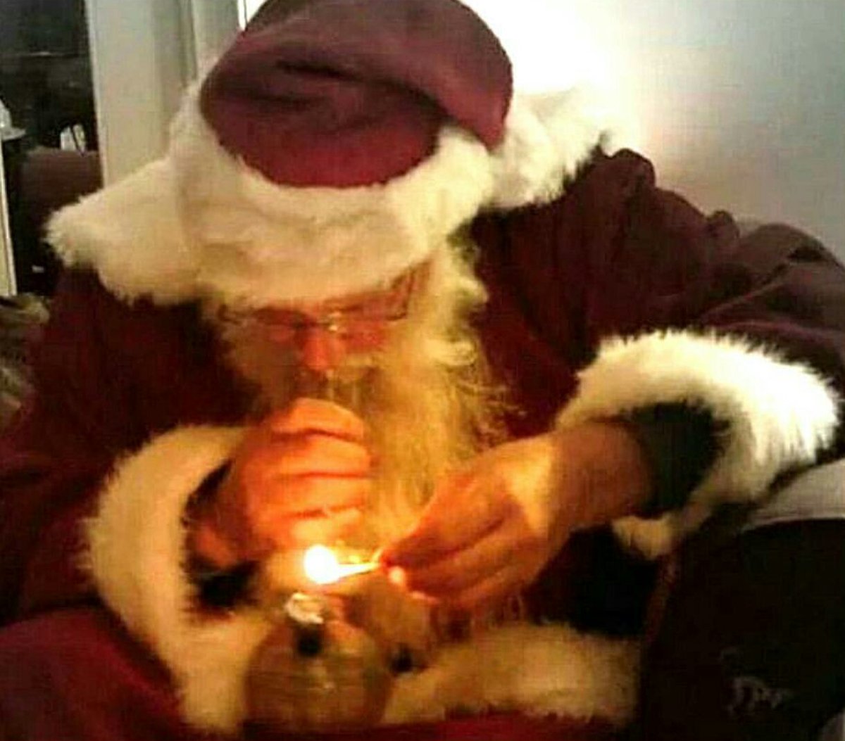 thedrugtribe's tweet photo. Santa getting ready for the busy week ahead https://t.co/eMSsofSDTv