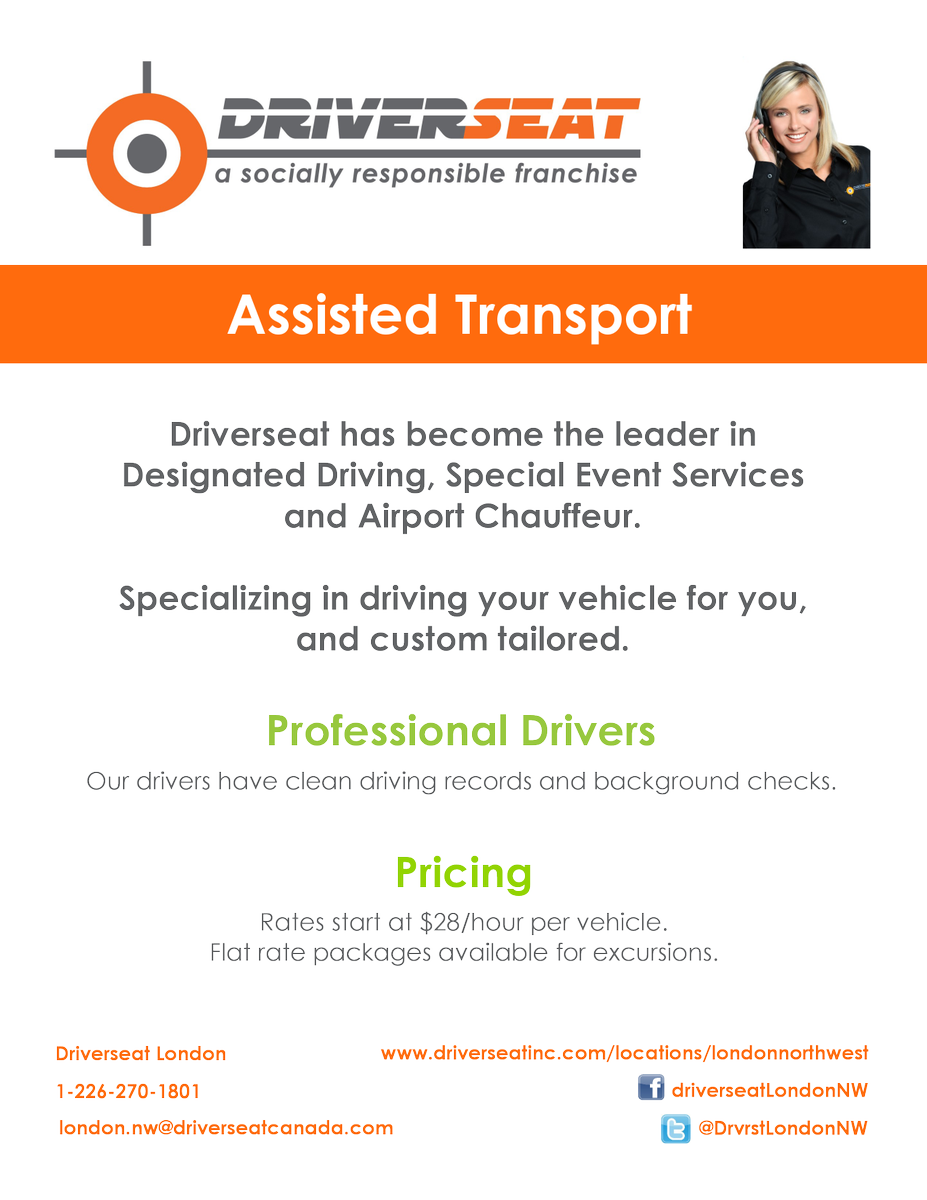 DrvrstLondonNW's tweet photo. We specialize in Assisted Transport! Can't drive due to medical? No problem we can do it for you. #DriverseatLondon #AssistedTransport https://t.co/pgCfMo4ZRx