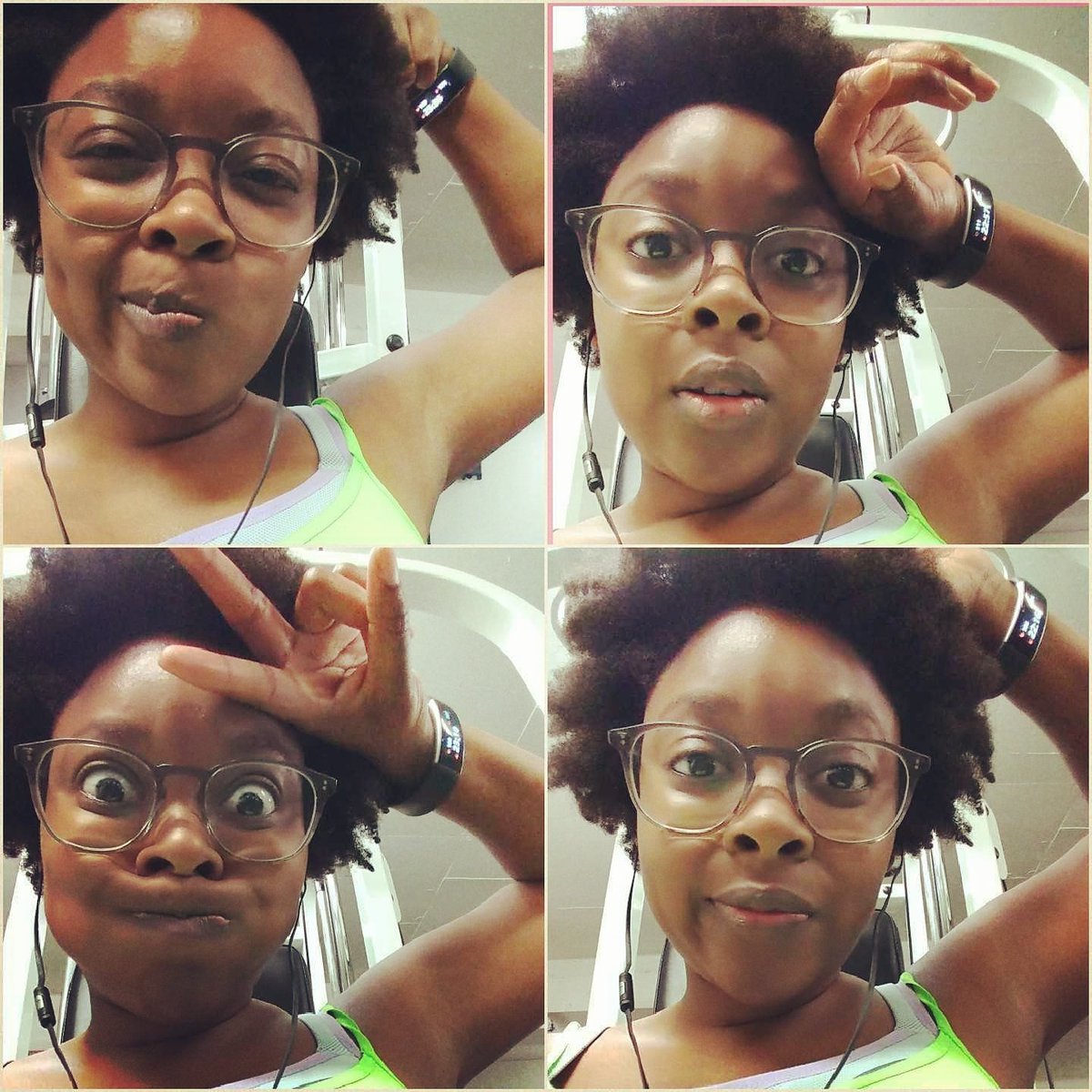 CHICKAMUNGUS's tweet photo. Mid workout post. I'm really feeling like bottom left. 😓😥 @skinskinny made me run 10 more min than I thought I could! #anarchytecture #run https://t.co/d1LVD5WUjq