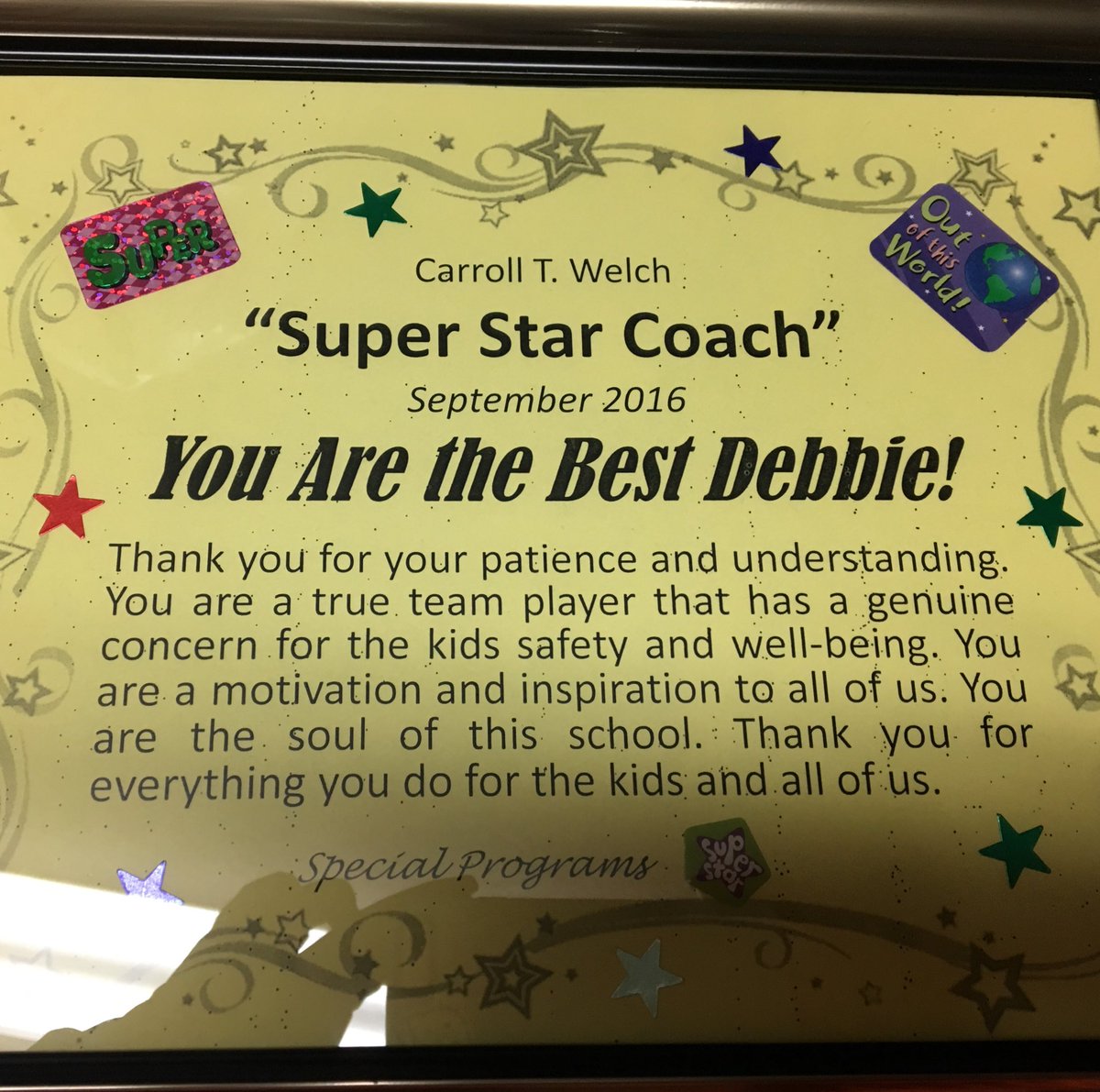 coachramirez23's tweet photo. Thank you for the recognition! I couldn't do it without the help of my team! π#ctwdec #coachlife #teachersrock @ctwpanthers https://t.co/a1U8Neow9D