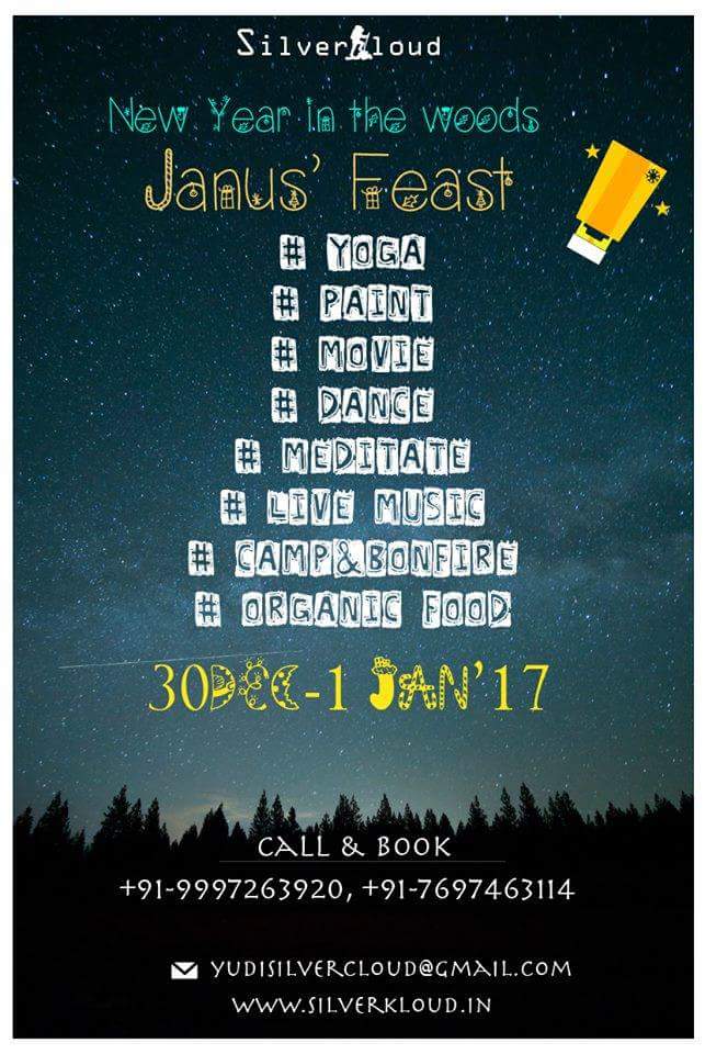 sunilbhatt0290's tweet photo. #SilverKloud invites you to dine at the “Janus’ Feast”.
A #NewYear in the woods as we feast on #love and #peace.
#yoga #live_music #paint https://t.co/o0Twka0Lte