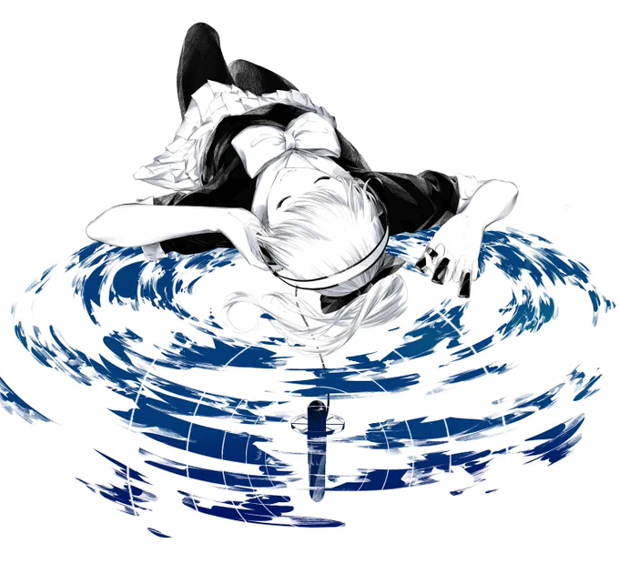 昔こっそり描いていた艦これ絵です 
