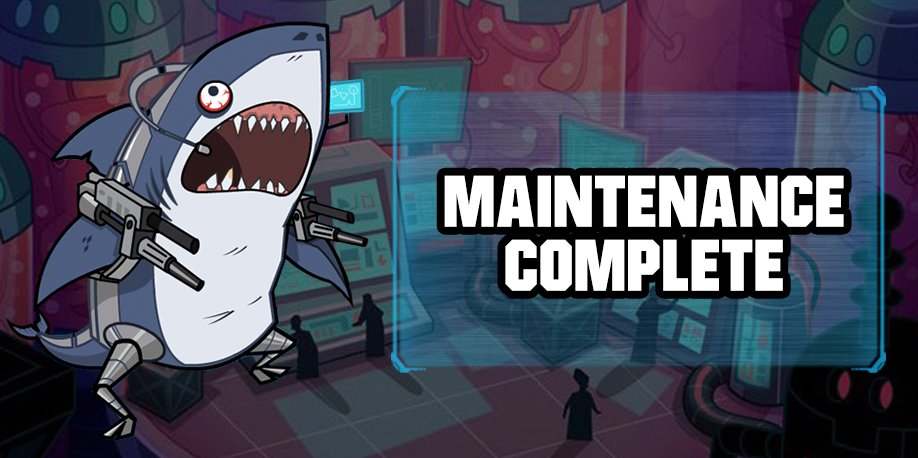 SMASHmonsters's tweet photo. Our scheduled server maintenance is complete.
See you in game! https://t.co/cnwjTWRpiF