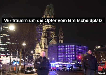 TyskaAmbassaden's tweet photo. Vi är alla Berlinare: Ambassaden tackar alla som hört av sig för att uttrycka deltagande och medkänsla. #heimsoeth #Breitscheidplatz https://t.co/O9SgxLlwqH