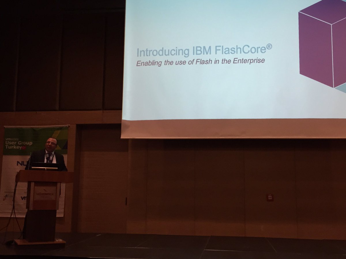 VmugTurkey's tweet photo. Speaker Ahmet Kaçakçı, IBM'in flash teknology  #vmugturkey #ankaraevents  https://t.co/9OavKbJfH5