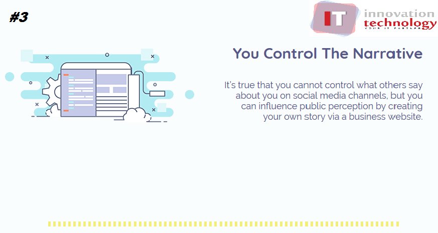 Innovationtech0's tweet image. 7 Reasons Why Your Small Business Needs a Website.
#Reason-3 Your customers expect it
#staytuned