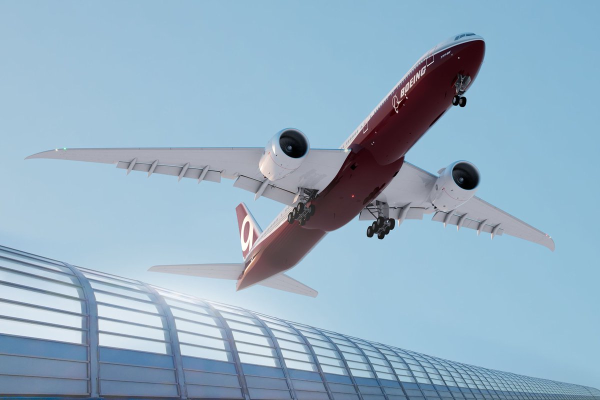 twintair737's tweet photo. "The 1st in the Air."โ๐#Boeing #B777_X #GE9Xengine @BoeingAirplanes @GEAviation @pchiambaretto @Speedbird007 @AvgeeksFR #AvGeek @melody_747 https://t.co/ZpvJJoUlFm