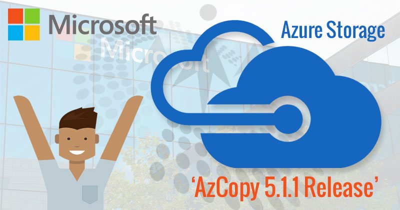 CsharpCorner's tweet image. .@Microsoft announced ‘AzCopy 5.1.1 Release’ for #AzureStorage goo.gl/4ehIUM cc @CsharpCorner @ThinkForDeepak #AzCopy #Azure