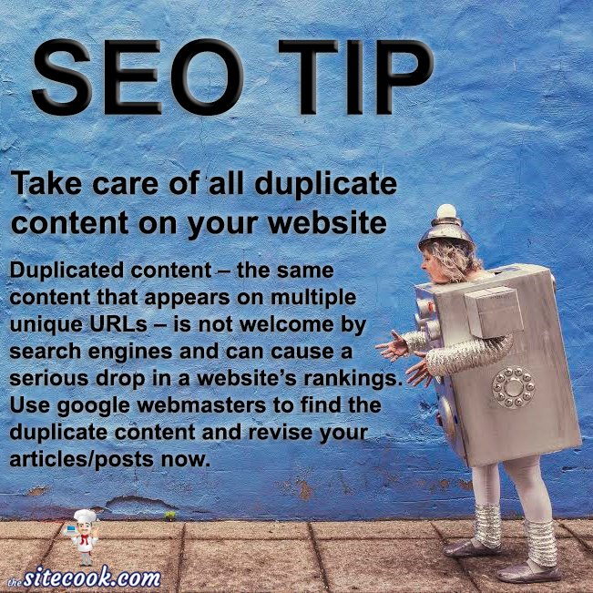 thesitecook's tweet photo. Go setup your google #webmasters account now and check for duplicates. A healthy #website will be rewarded with #google page 1 rank. https://t.co/SOXEf6LSdF