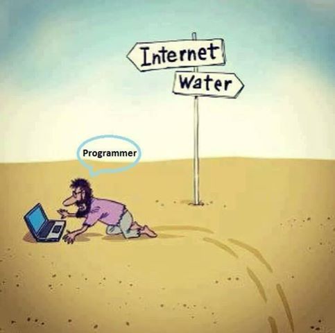 SpryBit's tweet image. Web programmer&apos;s first choice, internet or water?

#webfun #funnydevelopers