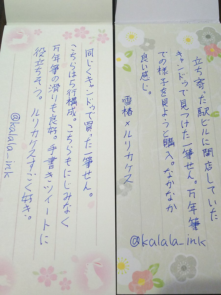 キャンドゥの一筆箋良いですよー 私の見た店では2シリーズありました 手書きツイート 万年筆 インク沼