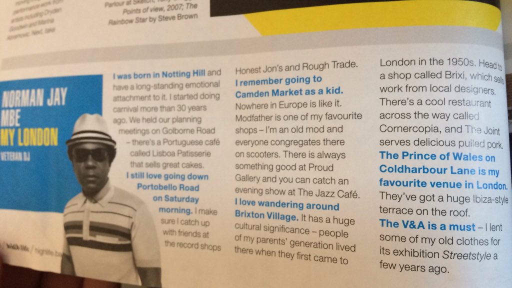 Thanks <a href="/NormanJayMBE/">Norman Jay MBE</a> for the mention in the BA inflight magazine... We feel honoured!!