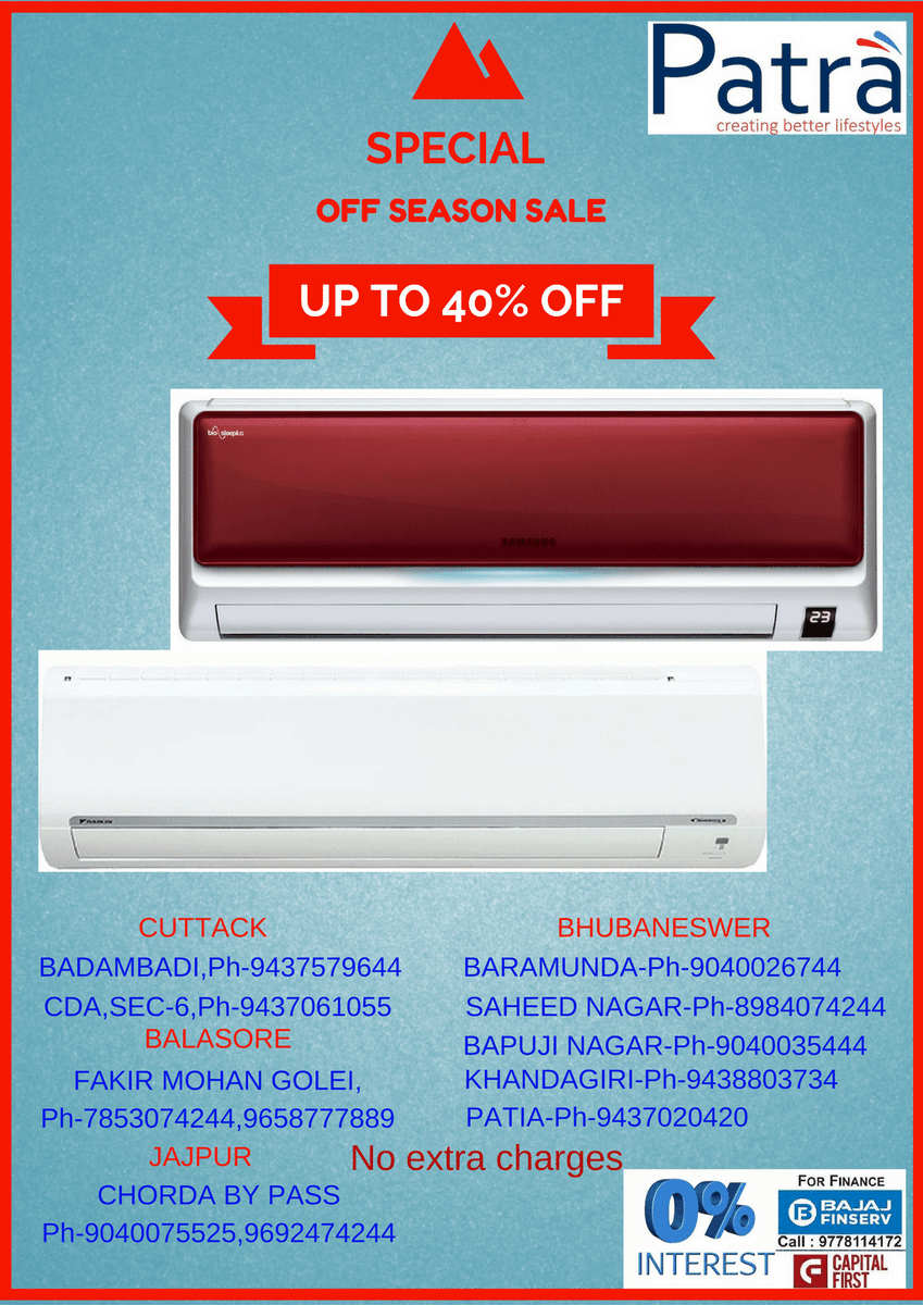 patraelectronic's tweet photo. Hurry up !!!
Patra Electronics special off Season price for AC up to 40% OFF for selected models only.On spot finance facility.T&amp;c apply. https://t.co/JR758pGSGv