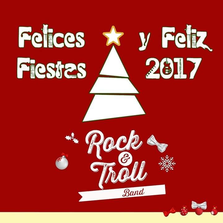 RockTrollBand's tweet photo. La Rock&amp;Troll Band os desea que paséis una Felices Fiestas cargadas de buena música y diversión. https://t.co/V9TVjzxthq