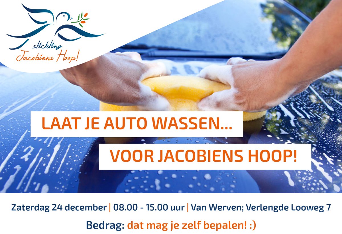 Heleen_Ruiter's tweet photo. Aanstaande zaterdag #autowasdag voor #JacobiensHoop! Tot dan! Delen: graag! https://t.co/mTUQhNxR0r https://t.co/zShMtM7yNB