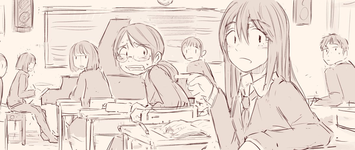 喧嘩を売る人…
#お絵描き #絵コンテ 