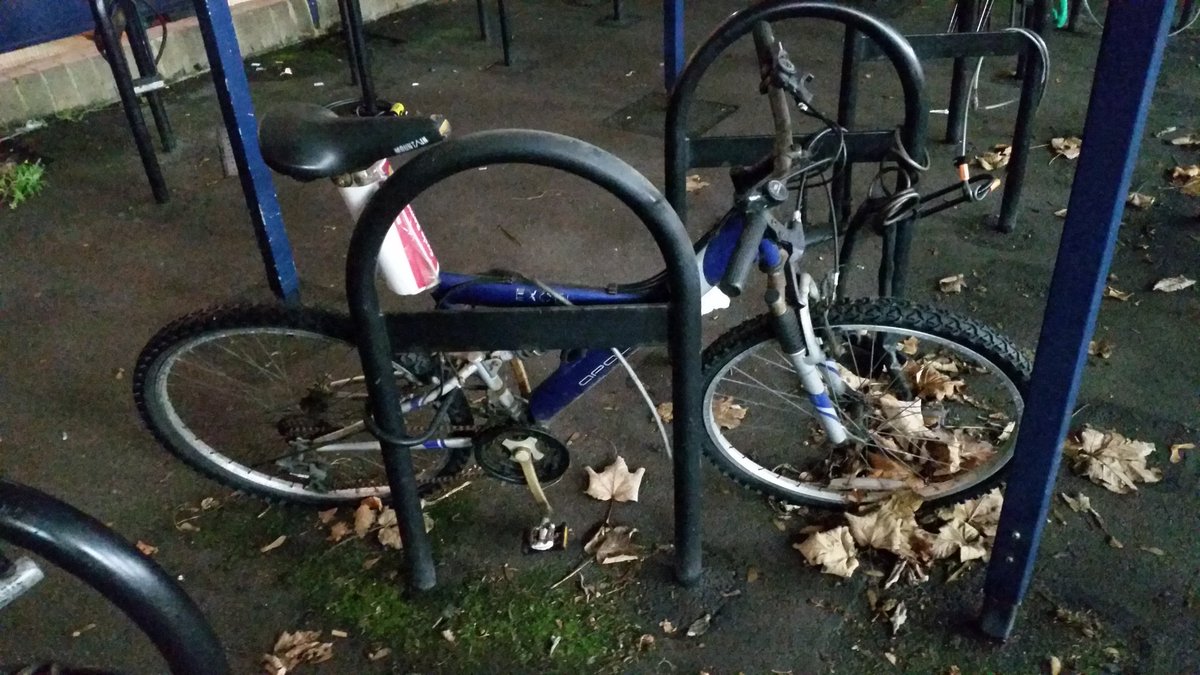 <a href="/swtrains/">South Worst Trains</a> isn't it about time that this bike was removed from Basingstoke station. Notice of removal put on ages ago. #putmeoutofmymisery