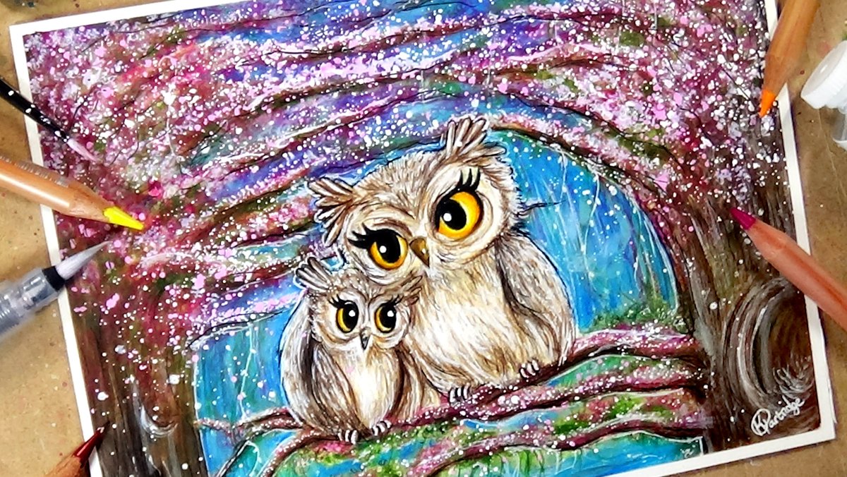 Kirsty Partridge Art On Twitter: "Cute Owl Illustration 🎨 Advent Day 19🎄 Https://T.co/R4Wxlzvonl Please Subscribe To Stay Tuned With Future Speed Drawings & Tutorials :D Https://T.co/3Yhjr1Jcgj" / Twitter
