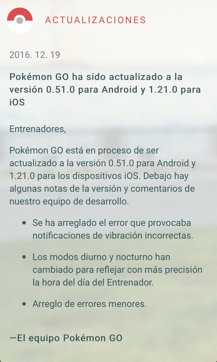 flaco10092's tweet photo. #PokemonGO ha sido actualizado a la versión 0.51.0 para Android y 1.21.0 para iOS #PokemonGoEc https://t.co/3yzZWAhsFS
