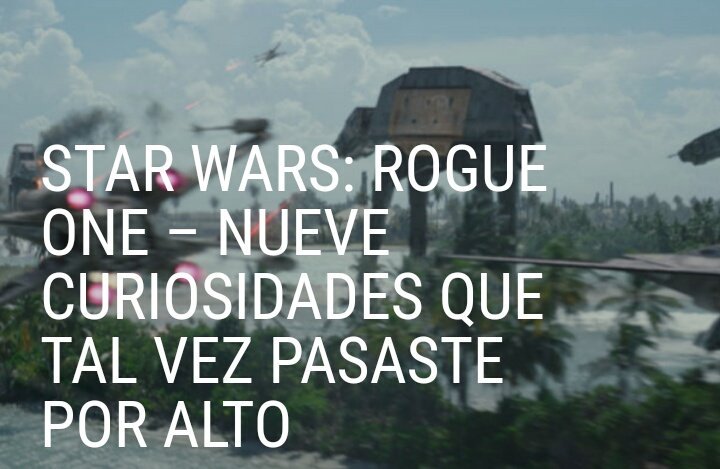 StarWarsEs's tweet image. Nueve curiosidades que quizás pasaste por alto al visualizar Rogue One. Vía @cineyear ➡ cineyear.com/star-wars-rogu…

#StarWars #RogueOne