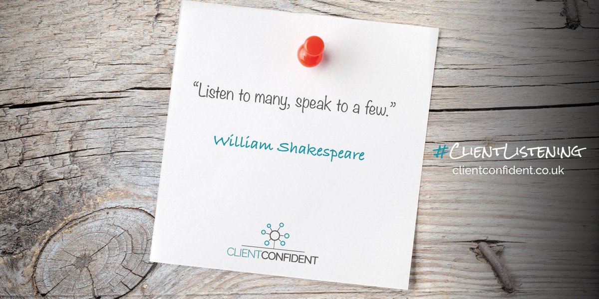 ClientConfident's tweet photo. #WordsOfWisdom #ClientListening Get in touch to find out more! https://t.co/lij9bdtsr5 https://t.co/LJVgrYAw47