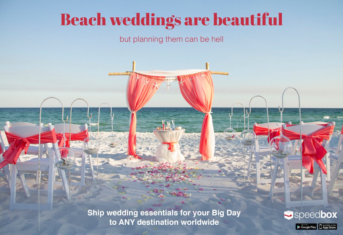 SpeedboxMaster's tweet image. Destination weddings made easy with Speedbox!
Download #SpeedboxApp now - bit.ly/speedbox
#WorldwideShipping #hasslefree #paperless