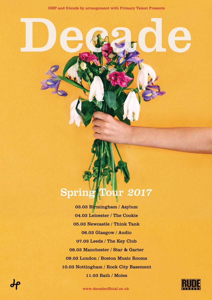decadeofficial's tweet image. Next year we're heading out across the UK to celebrate the release of Pleasantries + we can't bloody wait. 

Tickets decadeofficial.co.uk/live