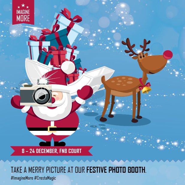 crestacentre's tweet photo. Bring the kiddies to Cresta, meet Santa and take home a memorable photo for just R30 per print this festive season #CrestaMagic #ImagineMore https://t.co/tJQLzvT4xT