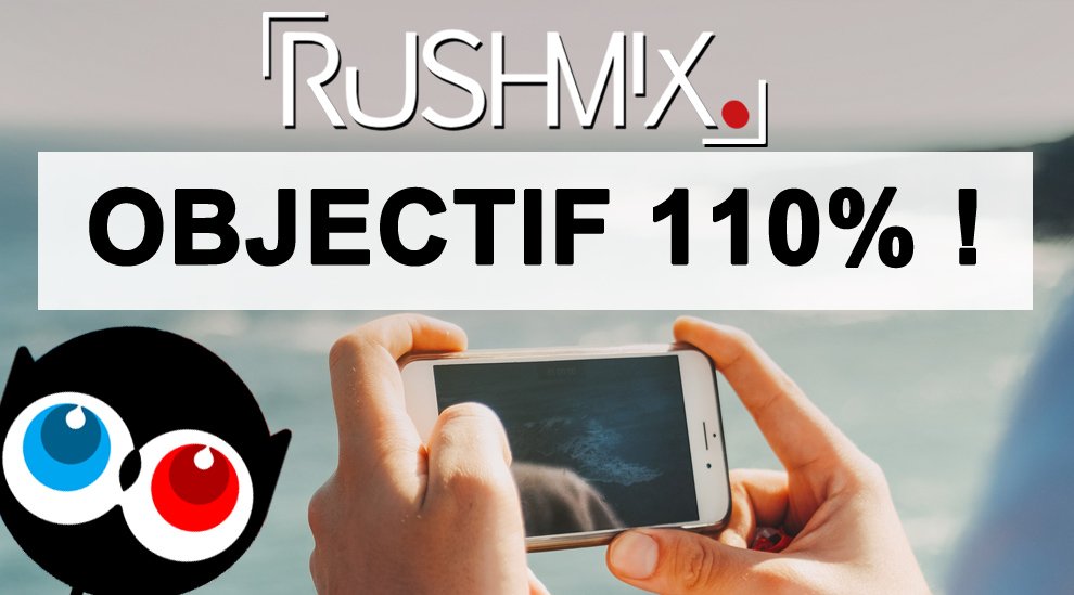 Grande nouvelle! Nous avons franchi la barre des 100% de financement ! Mais un objectif est fait pour être dépassé ! rushmix.com/ulule