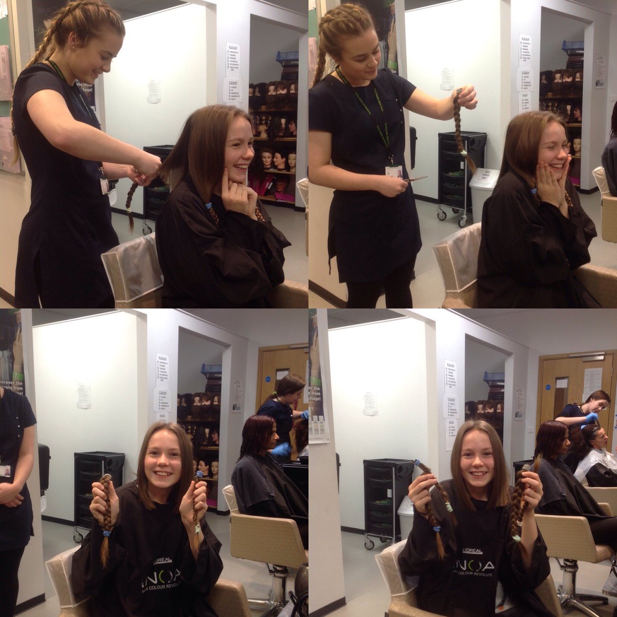 TomlinscoteHair's tweet photo. #Hairdressing #hair #students #vocational #littleprincesstrust  #hairtalk #tomlinscote #salon #surrey #hampshire https://t.co/vs5LCgr2pO