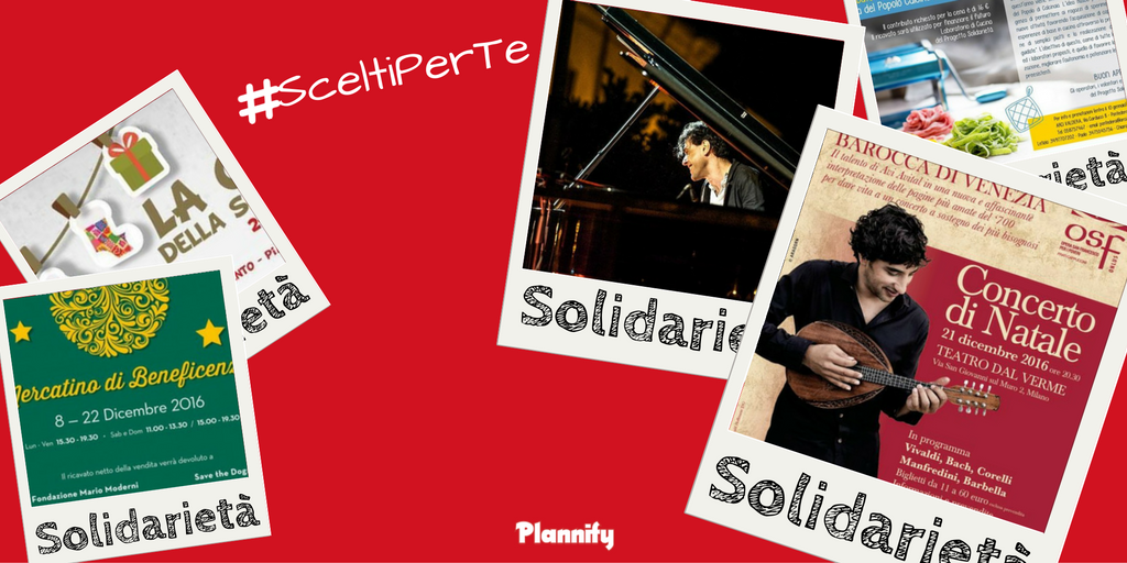 Plannify's tweet photo. A #Natale siamo tutti più buoni o almeno ci proviamo,quindi #sceltiperte gli eventi di solidarietà  che sono in giro https://t.co/8YS4t57nzH https://t.co/XSMBPMCQDZ
