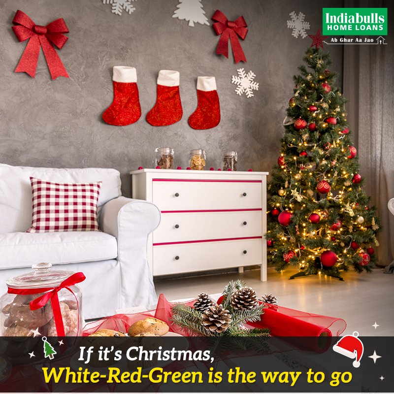 This Christmas, decorate your homes with the colours of the season using red, green &amp; white. #HomeDecor