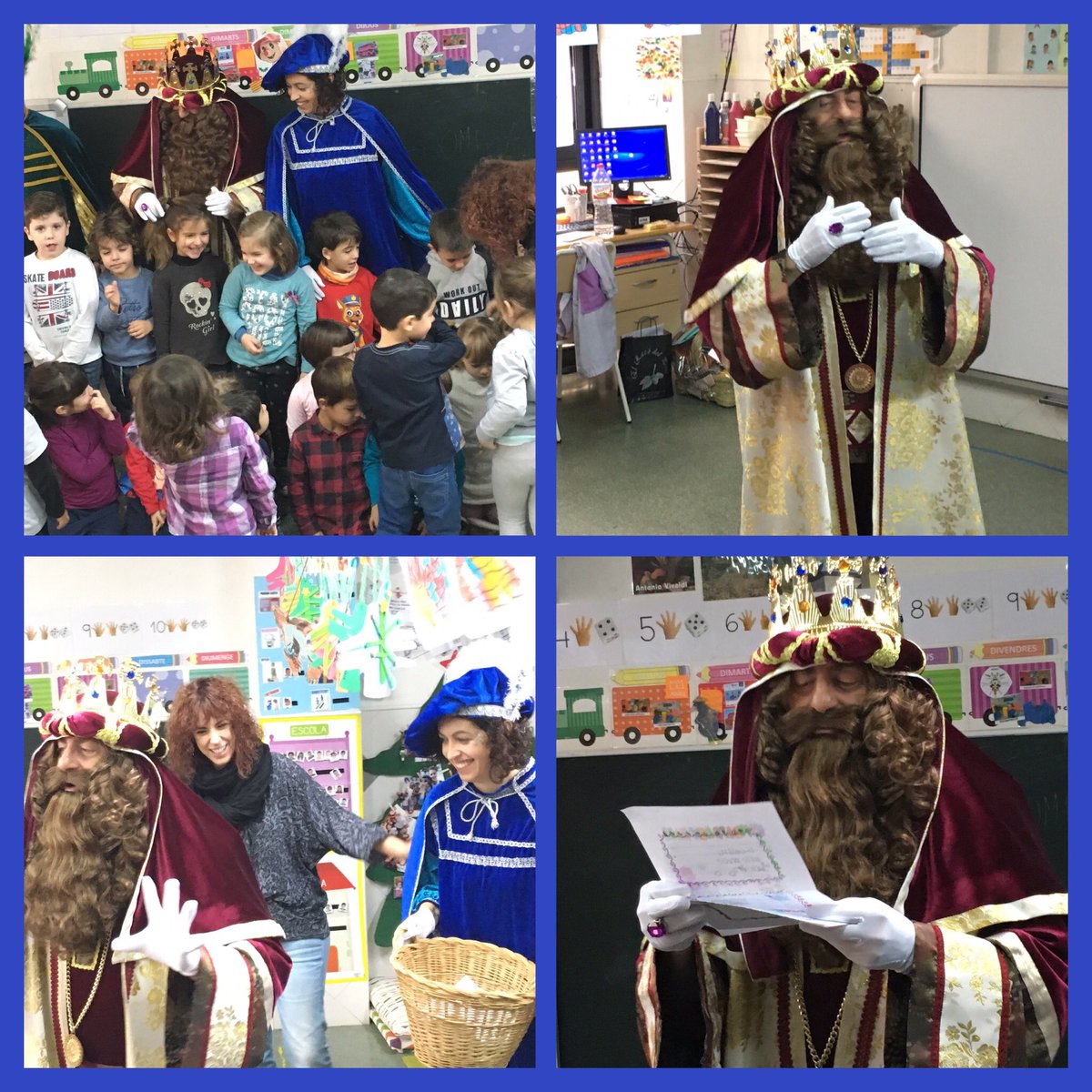 Ha vingut Sa Majestat el Rei Melcior amb el patge Xiu-Xiu i el patje Piu-Piu!!!@escolamdcprat