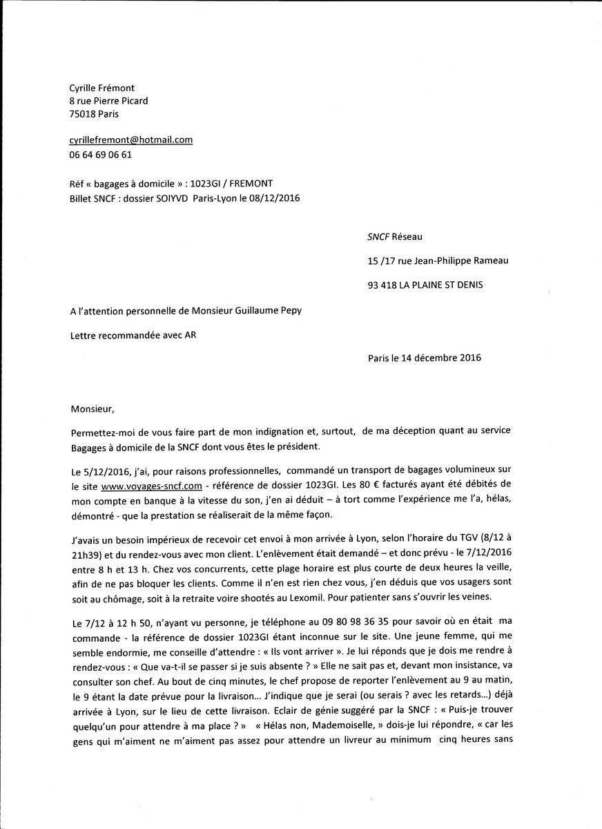SNCF on Twitter: "Bonjour, l adresse du service Réclamation est la SNCF on Twitter: "Bonjour, l adresse du service Réclamation est la