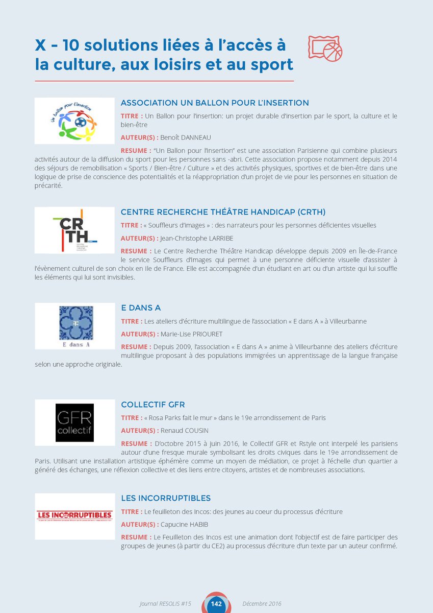 resolis1's tweet photo. @CRTH_Acte21 @LesIncos @LinventaireNpdc @LeKilti @SDLV_Officiel parmi les 10 solutions #culture #sport #RESOLIS2016 https://t.co/H0Ji9m8Pau https://t.co/uU9Gl1mUyE