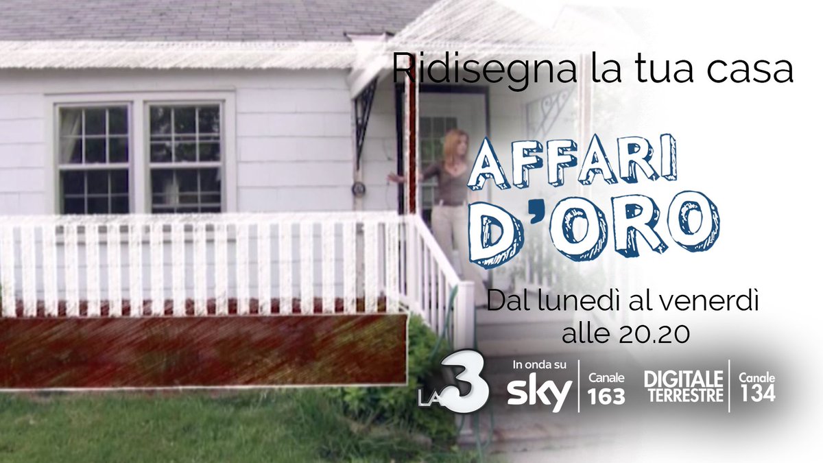 La3tv's tweet photo. Ristruttura casa: più risparmi più puoi spingere... Sono #AffariDOro. E sono su La3. https://t.co/IsSM6a605b