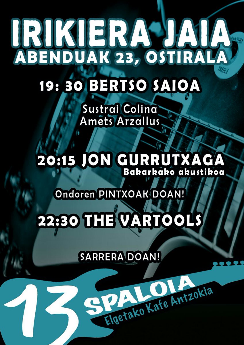 Spaloia's tweet photo. Zatoz abenduaren 23an Elgetara! @ElgetakoUdala @kulturagoiena @elgetagoiena @goiena @bertsolaritza @thevartools https://t.co/GUZE06ob0b
