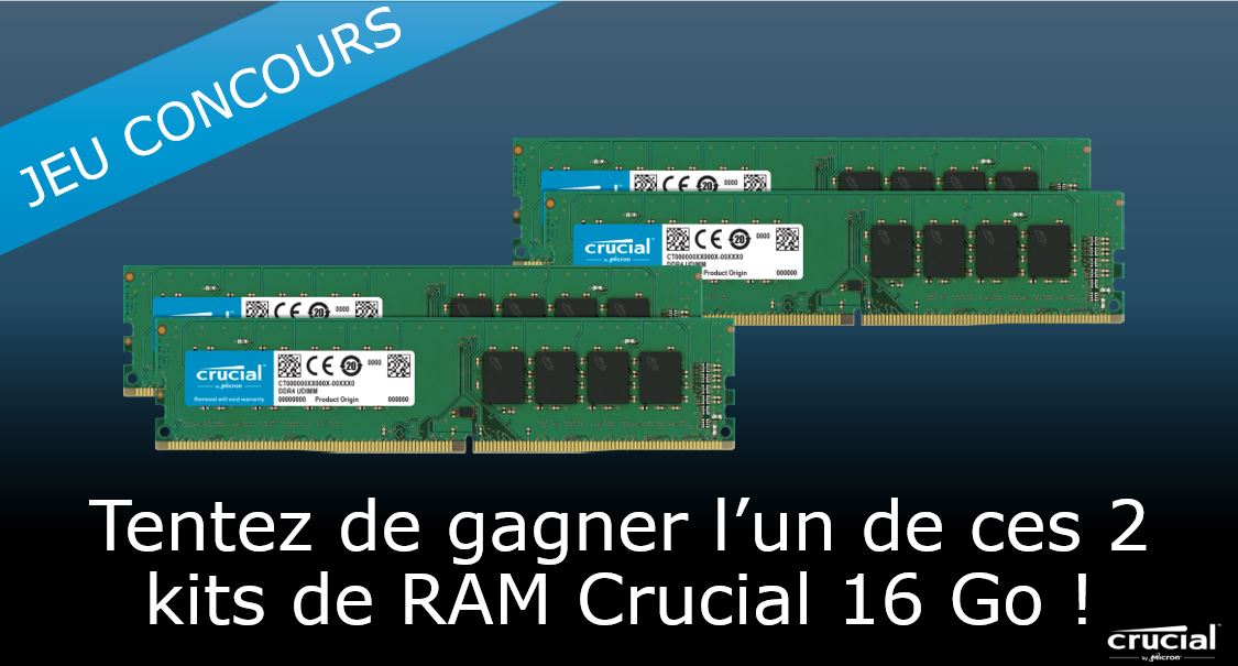 CrucialFrance's tweet photo. Plus de 8000 abonnés ça se fête ! Voici notre cadeau : tentez de gagner l'un des 2 kits de RAM #Crucial 16Go en RT ce post ! #jeuconcours https://t.co/UzwWDZ1NZa