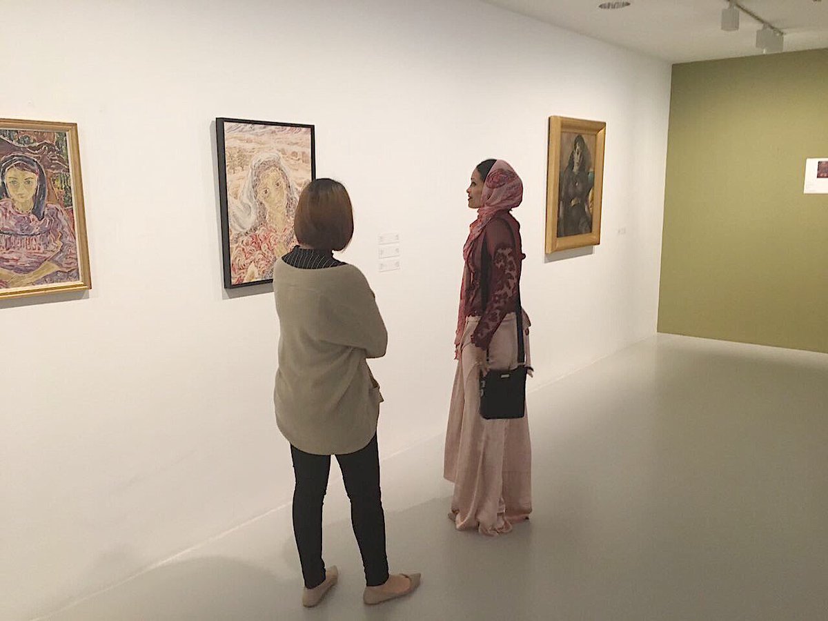 MathafModern's tweet photo. Jamillah Ali, the daughter of the legendary boxer @MuhammadAli, visited Mathaf today. https://t.co/1kBqdUa6ht