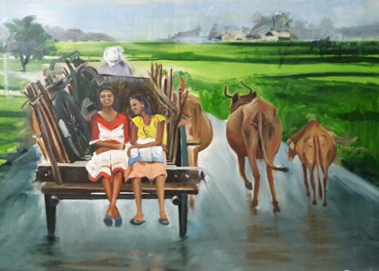 arvindpadhee's tweet photo. My cousin, Prashant has sent pics of these b'ful paintings displayed in an exhibition organized by Kala-O-Kalakar at #Sambalpur recently. 👌🏻 https://t.co/LeFyxHBzz0