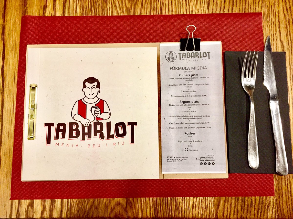 ElTabarlot's tweet image. Avui és un dia mooolt especial al Tabarlot. Estrenem carta!!!! 😱Us esperem amb moltes novetats!! 😬👌🏽🎉#tabarlot #cartanova #bcn #raval #news