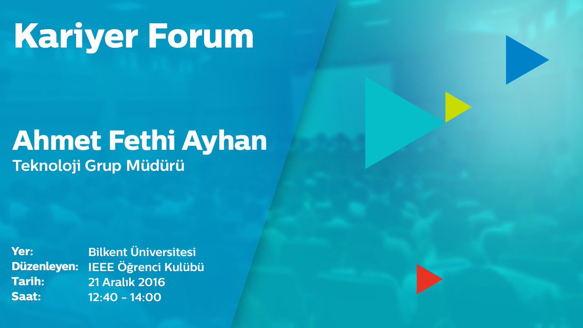 Teknoloji Grup Müdürümüz Ahmet Fethi Ayhan, Kariyer Forum etkinliği kapsamında Bilkent Üniversitesi öğrencileriyle buluşuyor.