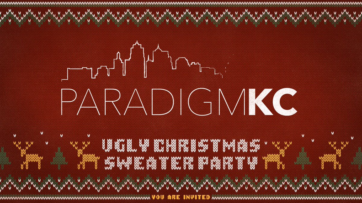 paradigmkc's tweet image. Pull out the ugly Christmas sweaters from your closet and dust them off b/c tonight we&apos;re having a party. #ParadigmChristmas is at 7p!