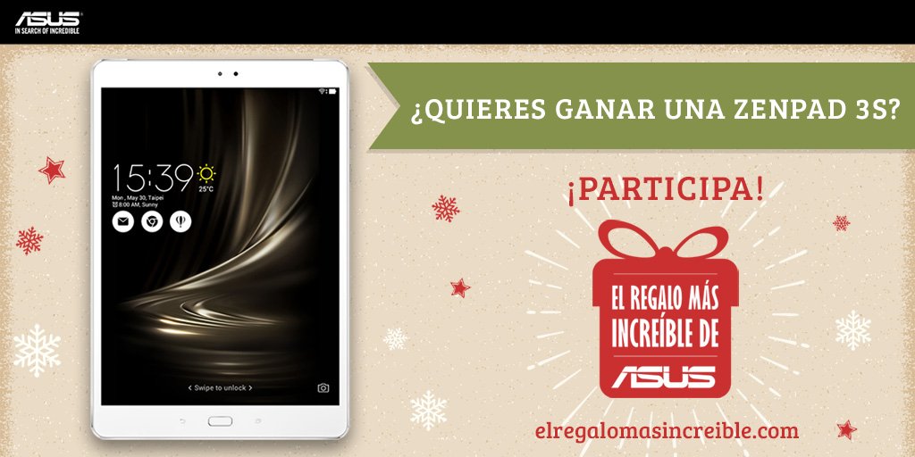 Ruthbs10's tweet photo. ¡#MiRegaloIncreible de estas Navidades es un ZenPad 3S! Consigue el tuya aquí: https://t.co/8zsNkeOYTC https://t.co/uYC63g1X14