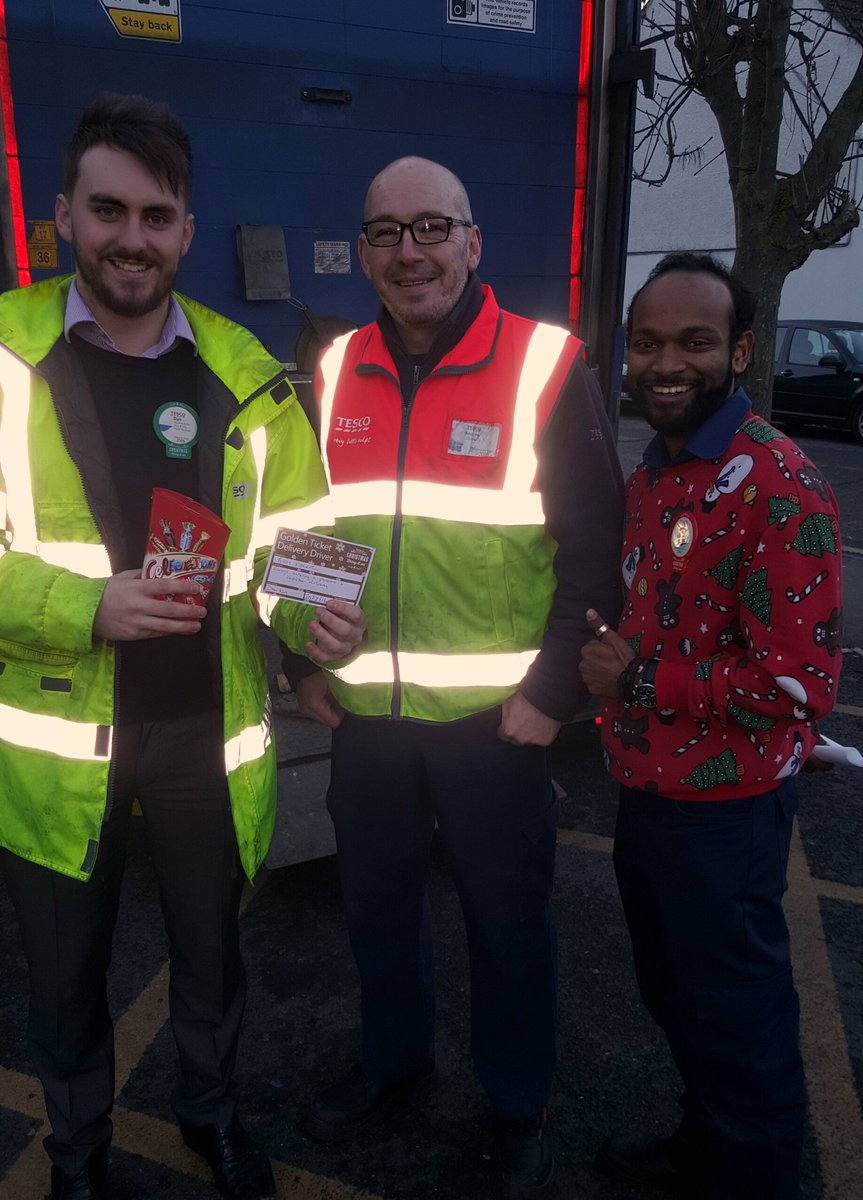 Andy receives a golden driver ticket from myself and Reuben today for his consistent positive attitude for the job he does 👍Thank you Andy!