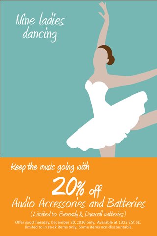 Fragers's tweet image. Frager's 9th Day Deal: 20% Off Audio Accessories and Eveready &amp;amp; Duracell Batteries. Tues Dec. 20th only.