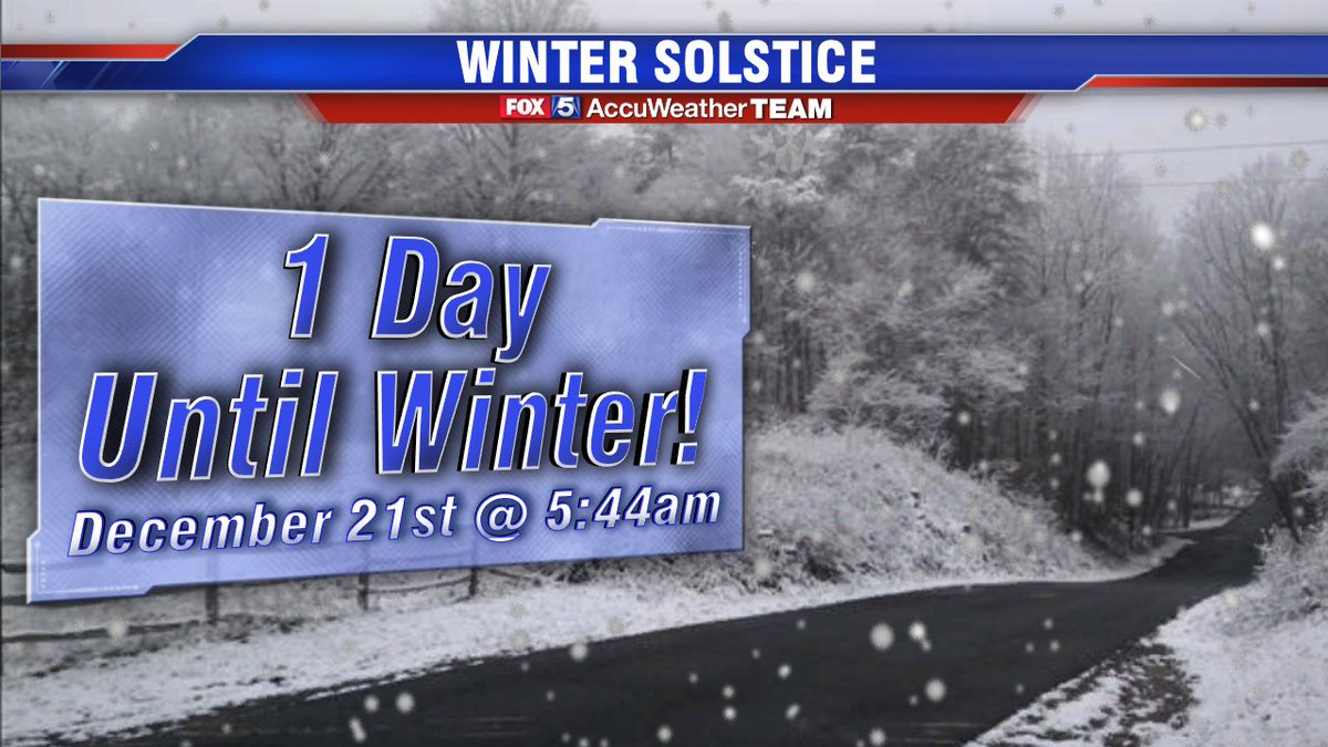 WATCH OUT! Winter is coming tomorrow! The temperatures may not feel like it, but tomorrow is the first day of winter. #fox5dc